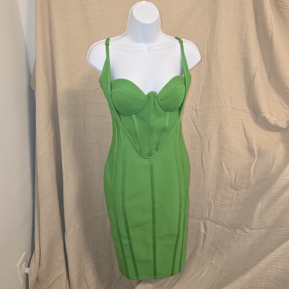 Athina Vibrant Green Women's Dress